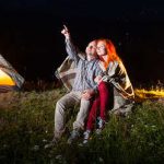 Lovers think rocket is a shooting star.